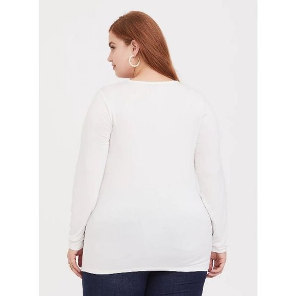 Torrid Womens 1X White Super Soft Knits Crew Neck - Picture 9 of 9